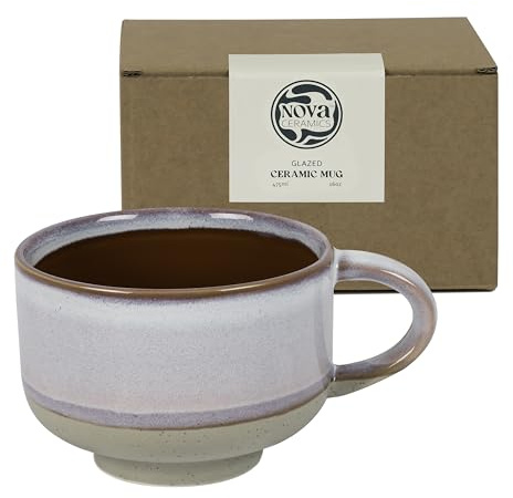 NOVA CERAMICS Ceramic Coffee Mug - Ceramic Cup with Handle - 16 oz Coffee Mugs, Cute Mug - Large Mug - Microwave & Dishwasher Safe - Gifts For Women Men Him Her - 16oz - Horizon