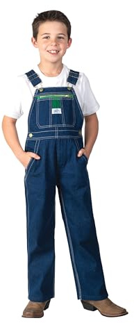 Liberty Youth Denim Bib Overall, Rigid Blue, 10
