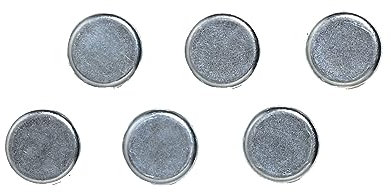 FRANKEN Chrom-Magnete Rund, 6 Stück, Hohe Haftkraft, Hochwertige Haftmagnete für Magnettafel, Whiteboard im Büro und Schule oder im Haushalt für Kühlschrank und Familienplaner, 10 mm, Silber, HMS13