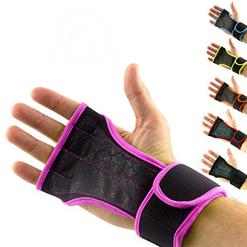 Mava Sports Cross Training Gloves with Wrist Support for Gym Workout, Weightlifting & Fitness – Silicone Padded No Callus Design for Men & Women – Non-Slip Grip Weight Lifting Gloves (Pink, Small)