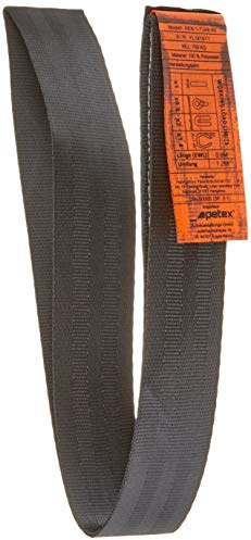 PETEX 47101004 Einweg-Hebeband WLL 750 kg, Länge 0.6 m, Umfang 1.2 m, Breite 48 mm, Schwarz