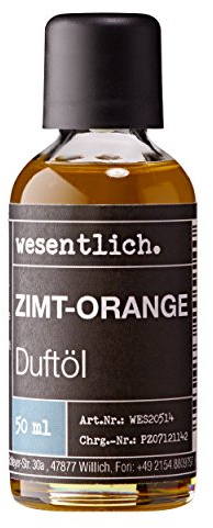 wesentlich. Duftöl Zimt-Orange 50ml - feiner Duft für Diffuser und Lampe - als Raumduft oder zur Kerzenherstellung - pure Premium Öle aus Deutschland