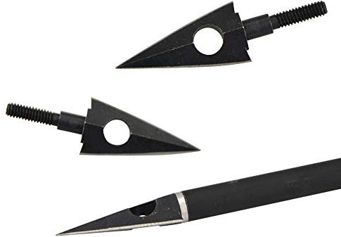 MILAEM 12 stücke kohlenstoffstahl Pfeilspitzen Einschraubend Jagdspitzen 116 Korn Bogenschießen Jagd Pfeilspitzen für Armbrust und Compoundbogen Pfeile