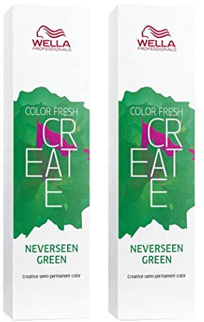 2 er Pack Wella Color Fresh Create direktziehende Tönung Never Seen Green 60 ml