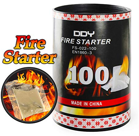 100 Pack Quick Fire Starters，Wax Cups Waterproof, Non Toxic Firelighter Natural Safe Cubes Burns up to 8 Min at Over 750° - 100%, Perfect for Fat Wood Stove Campfire, Start Charcoal Kit (Style1)