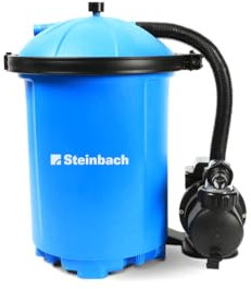 STEINBACH Active Balls 75 – 040120 – Bomba autoabsorbente para Piscinas de hasta 26.000 l – con prefiltro, manómetro y Temporizador Integrado – Incluye Bolas de Filtro de 1150 g