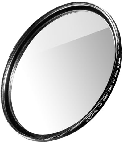 Walimex pro UV-Filter Slim Super DMC 52mm - besonders hochwertiger UV Filter Objektivfilter, Slim nur 2.5 mm,16x Super DMC Vergütung, für Objektivschutz und brilliante Farben, mit Box