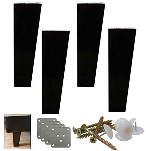 WLICWEI Holzmöbel Beine, Kiefer Sofa Beine Ersatzfüße, Massivholz Schrankfüße Bank Beine, Tischbein Möbelbeschläge, Schlafsofa Schrank, 4 Stück (15 cm)