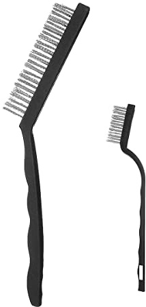 iPEAK Wire Brush Set Pair of Steel Wire Brushes For Metal Rust Remover Multipurpose Wired Brushes for Cleaning Welding Slag, Heavy Dirt, Rust