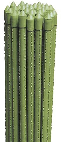 La zappa Cannetta in metallo plastificato tutore reggi piante per giardinaggio ed agricoltura (25, Ø 11 mm x h 180 cm)