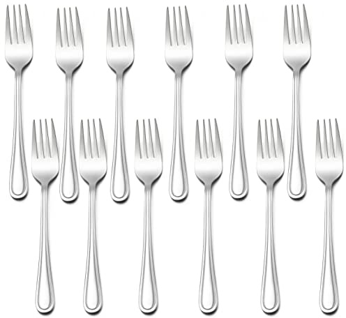 LIANYU 12-Piece Toddler Forks, Kids Silverware Forks for 2-10 Year Old, Children Cutlery Flatware Set, Kids Utensils for Home Preschools, Dishwasher Safe