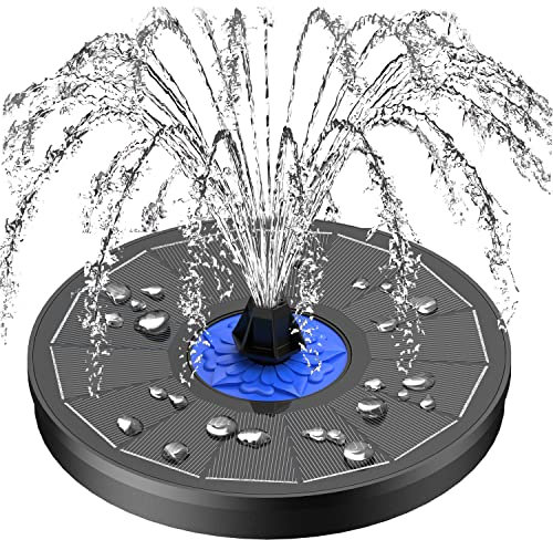 SZMP 2024 NEU Solar Springbrunnen für aussen 100% Glas, 3.5W Solar Teichpumpe mit 8 DIY Effekte Solar Wasserpumpe Solar schwimmender Fontäne Pumpe für Garten, Vogel-Bad, Teich, Fisch-Behälter