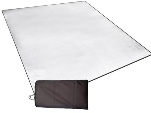 Tapis de Sol de Mousse de Camping de Feuille d'aluminium, Tapis de Sol d'isolation réfléchissante pour Tente, 200 x 200 cm