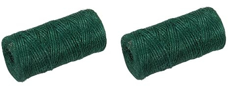 OSALADI 2 Piezas Cuerda De Cordel Para Manualidades Decoración Verde Oscuro Soga Hilo De Macramé Decoración De Macramé Cuerda De Hilo De Yute Cuerda De Arpillera Cordón Cuerda De Embalaje