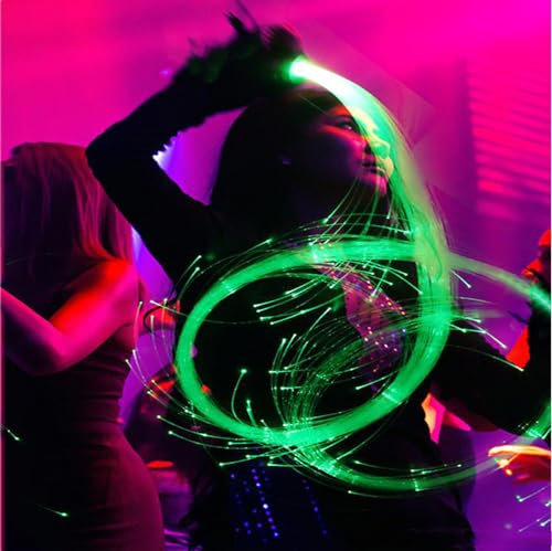 LBMED LED Fiber Optic Whips, 360° Dance Flow Pixel Whip with 3 Light Effects, Best Handling and Mobility, Lightweight and Durable, for Bars, Nightclubs, Concerts, Mobile Toys, Dance Accessories