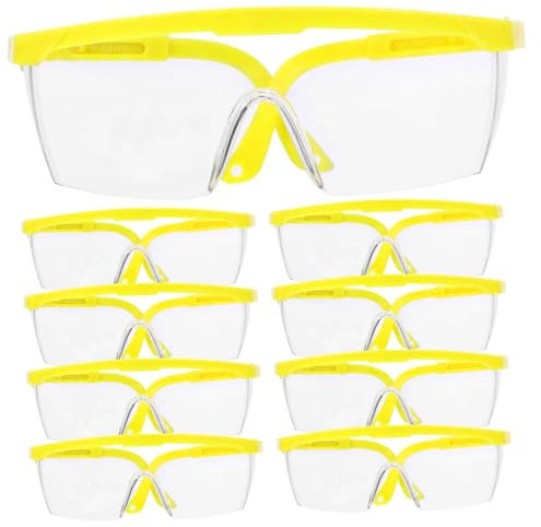 FELTECHELECTR 12piezas Gafas Protectoras Gafas Seguridad Polarizadas Protector Ocular Unids Lentes Blancas Polvo y Viento Para Actividades Al Aire