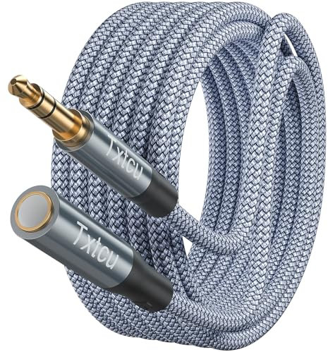 Txtcu Headphone Extension Cable 7M, 3.5mm Stereo Jack Cable Male to Female aux Extension Cord Headphone Extension Cord for Laptop iPhone iPad Tablet Headphone TV PS4 MP3 Speaker Smartphone