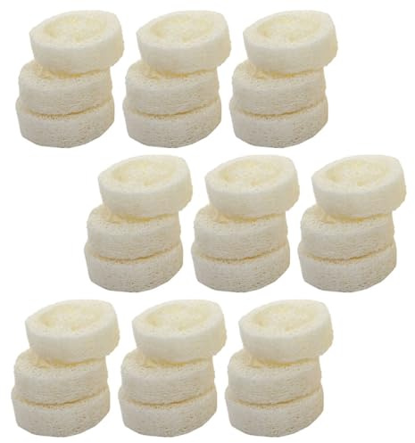 Esponja de Lufa para Ducha 25 Piezas Color Claro, Baño Exfoliante | Material Lufa, Formato Simple y Elegante, Uso en Baño, Acabado en Tonos Claros