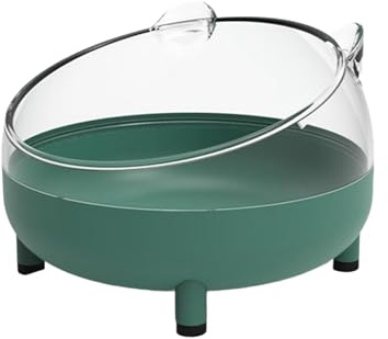 rockible Haustier Hamster Badezimmer, Sandbad Container Toilette, Hamster-Sandbad Behälter, Hamstertoilette und Sandkasten, Transparente Hamster Badebox für Igel, Chinchilla, Ratte, Dunkelgrün