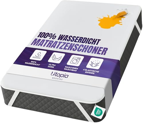Imperméable Protège Matelas 140x200 cm Alèse avec 4 Sangles élastiques