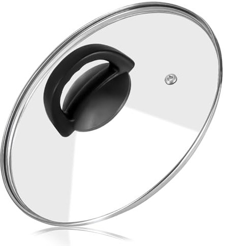 Akicderu Glasdeckel, Pfannendeckel, Topfdeckel mit Hitzebeständiger Griff, Hochwertiger Deckel für Pfannen und Töpfe -Transparent, Langlebig, und Hitzebeständig - Spülmaschinengeeignet (16 cm)