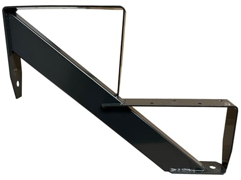 1 escalera de madera, 2 peldaños, altura 34 cm, color antracita