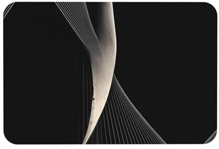 PHAYAH Phayahabstract - Zerbino con curve, 40,6 x 61 cm, per patio, ingresso, garage, cucina, doccia, patio, casa, veranda