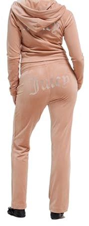 Juicy Couture Velour Track Pant with Diamante Branding Pantalon décontracté, Café au Lait, S (Lot de 14) Femmes