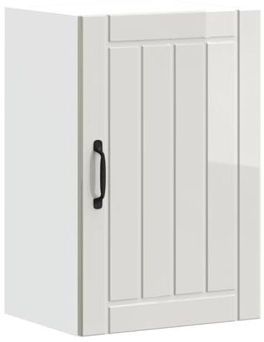 vidaXL Kitchen Wall Cabinet - Engineered Wood - High Gloss White - Ample Storage - Modern Design
