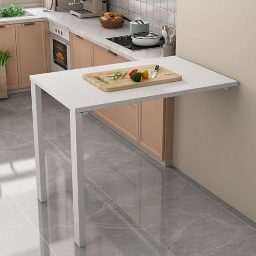 Scrivania da parete galleggiante in legno per piccoli spazi, tavolo da pranzo pieghevole e postazione di lavoro a scomparsa, scrivania da cucina per camera da letto soggiorno salvaspazio tavolo da