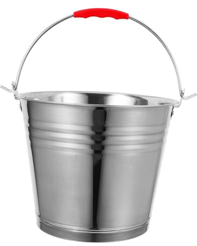 PartyKindom Edelstahleimer Mit Großem Fassungsvermögen Robuster Wasserbehälter Eiswürfelbehälter Mit Griff Für Vielseitige Nutzung