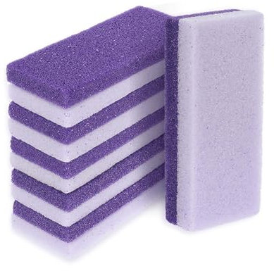 Ptwola 6 Pcs Foot Pumice Stone Scrubber Professional Pedicure Ped File Scrubber Exfoliating Rock Pumice Stone for Smooth Feet and Heels Callus Removal and Dead Skins