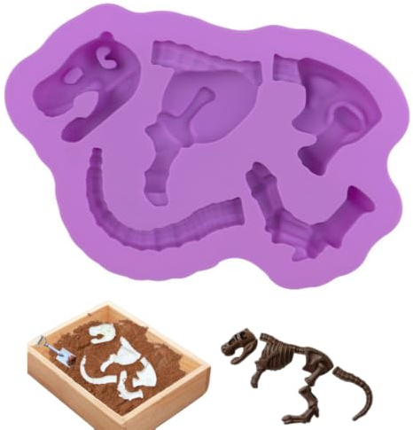 Dinosaur Silicone Molds Dinosaur Bones Silicone Moulds Funny Molds DIY Baking Tool for Chocolate Candy Halloween Christmas Party