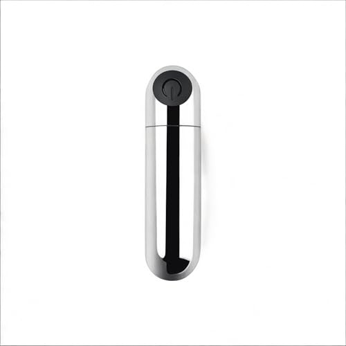 Mini Bullet Vibrator for Women – 10 Powerful Modes, Waterproof, USB Rechargeable, Quiet & Discreet Silver Chrome Lipstick Design