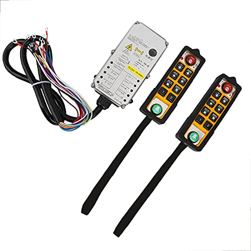 aqxreight Hoist Controller Double Handle with Three Proof Features for Crane, and Oil for Reliable Performance in Heavy Duty Applications (Plastic)