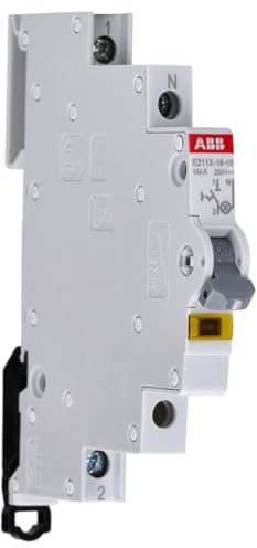 ABB E211X-16-10 Ausschalter 16 A 250/400 V AC Installationsschalter | DIN-Hutschiene 1 TE, Gelbe LED-Statusanzeige, 1 Schließer, für Wohn-, Gewerbe- und Industrieanwendungen 2CCA703100R0001