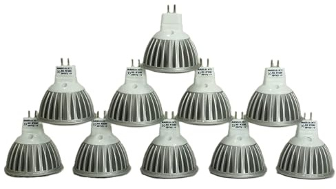 Dapo 10 er Set LED-Leuchtmittel Fassung GU5.3-5Watt 2700K 360lm energiesparende Reflektor Lampe
