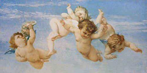 1art1 Alexandre Cabanel Poster Kleine Engel, Die Geburt Der Venus, 1863, Detail Bilder Leinwand-Bild Auf Keilrahmen | XXL-Wandbild Poster Kunstdruck Als Leinwandbild 60x30 cm