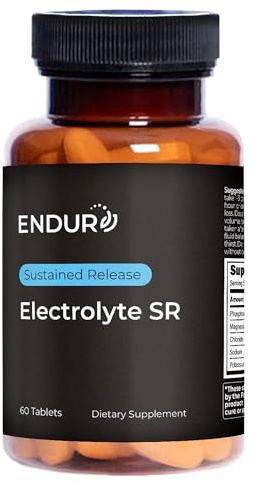 ENDUR - Electrolyte - SR (Sustained Release) Hydration Support, Sugar Free, Easy-Swallow - Gentle on Stomach - Optimal 4–6 Hour Hydration Support - Sports Certified - 60 Tablets