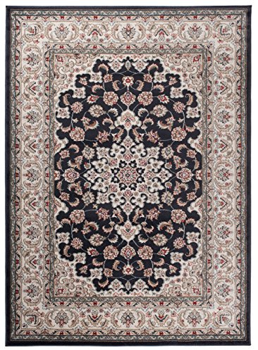 Carpeto Groß Teppich Flur 200x300cm Creme Klassisch Traditionell Weich | Teppich für Eingangsbereich Küche Büro Wohnzimmer Schlafzimmer Beige Pflegeleicht Fußbodenheizungsgeeignet Mittelflor Elegant