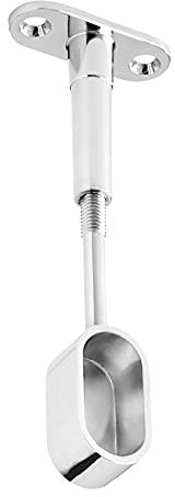 SOTECH 1 pièce Support de tringle d'armoire Embout pour tringles à vêtements ovales (30 x 15 mm) Chrome poli Hauteur réglable 84-112 mm