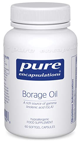 Pure Encapsulations Borage Oil - 200mg GLA per Capsule - Rich Source of Gamma Linolenic Acid - 60 Softgel Capsules