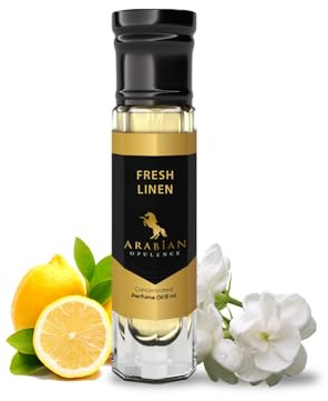 Arabian Opulence FR298 FRESH LINEN Roll-on Perfume Oil | Concentrated Fragrance Body Oil | Long Lasting Oil Based Perfume for Women | Travel Size Bottle Alcohol-Free (6ml)