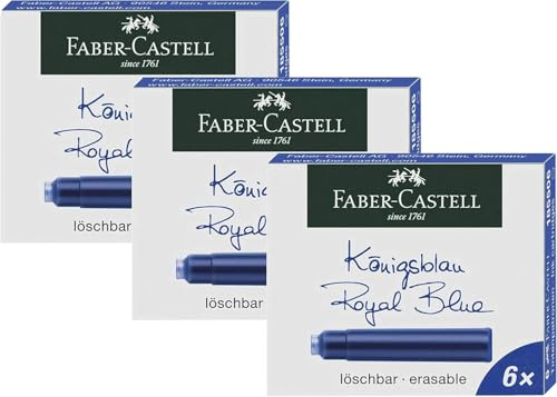 Faber-Castell 185506 - Cartuchos de tinta estándar (paquete de 3 (azul real), estándar)