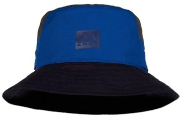 Buff Sun Bucket Hat svart/Oliv 2022 huvudbonad, Hak blå, S/M