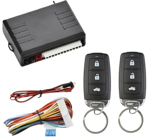 Centrallås for bil 12V nyckellöst entrésystem med LED-ljus Fjärrkontroll centrallåssats Bilsäkerhetssystem Billarmsystem Enkel installation och bred kompatibilitet