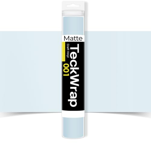 TECKWRAP 001 Baby Blue Permanent Vinyl for Cricut 12 x 10ft (30.5cm x 305cm), Pastel Light Blue Self Adhesive Vinyl Roll for Home Decor, Decals, Stickers & DIY Crafts
