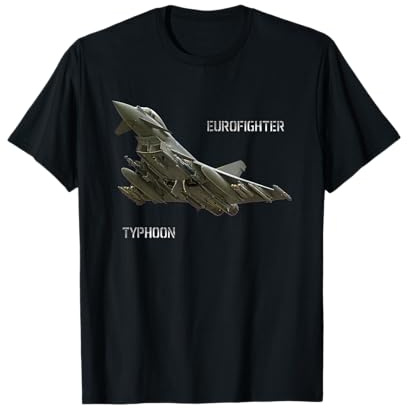 El Diseño de Dirk Eurofighter Camiseta Unisex-Adulta T-Shirt Manga Corta Negra Talla S