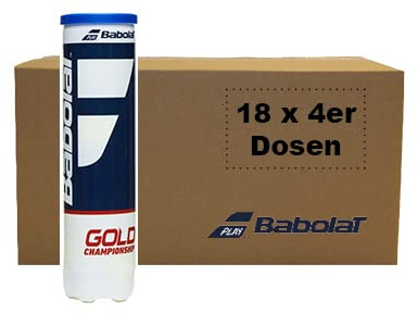 Babolat Gold Championship X4 - Confezione da 72 palline da tennis, 18 confezioni da 4 pezzi