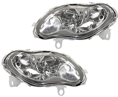ATEC Germany 2x Hauptscheinwerfer vorne links + rechts H1 / H7 Frontscheinwerfer mit Stellmotor für Leuchtweiteregulierung, Kompatibel mit SMART (450)